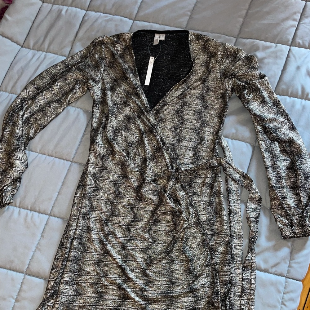 ASOS shiny wrap dress